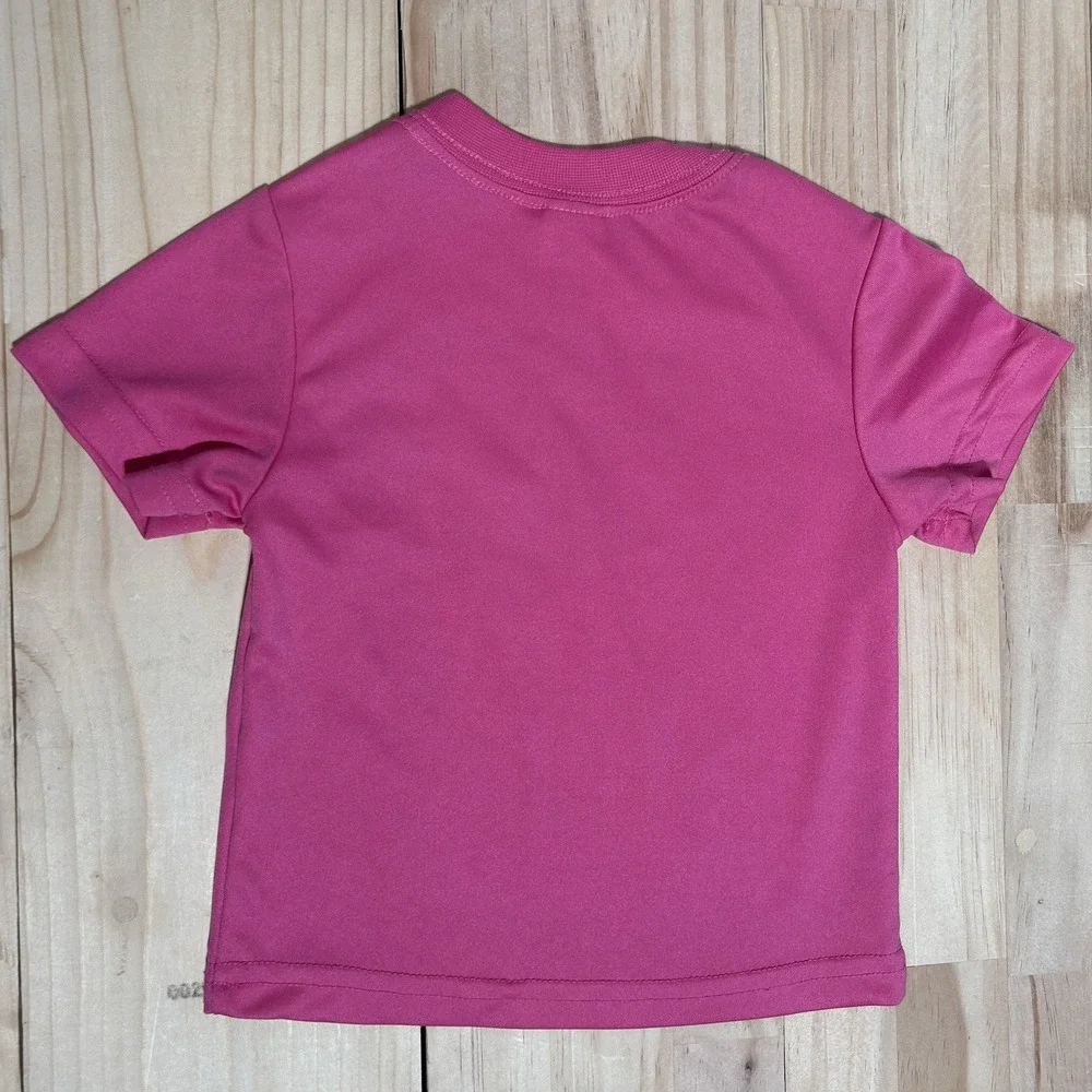 NFL Team Apparel New England Patriots Logo Girl Short Sleeve Shirt Pink 12 month